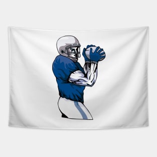 Quarterback Passing Ball Retro Tapestry