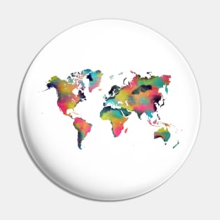 world map pastels Pin