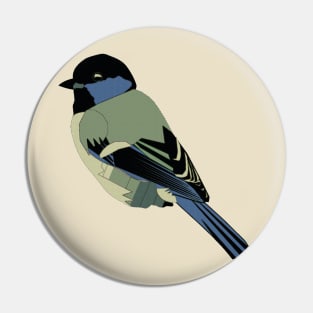 Fun little chickadee bird with 4 stylized options Pin