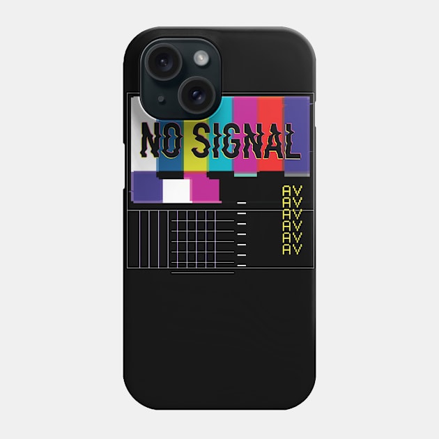 No Signal Retro TV Glitch Phone Case by Noveldesigns