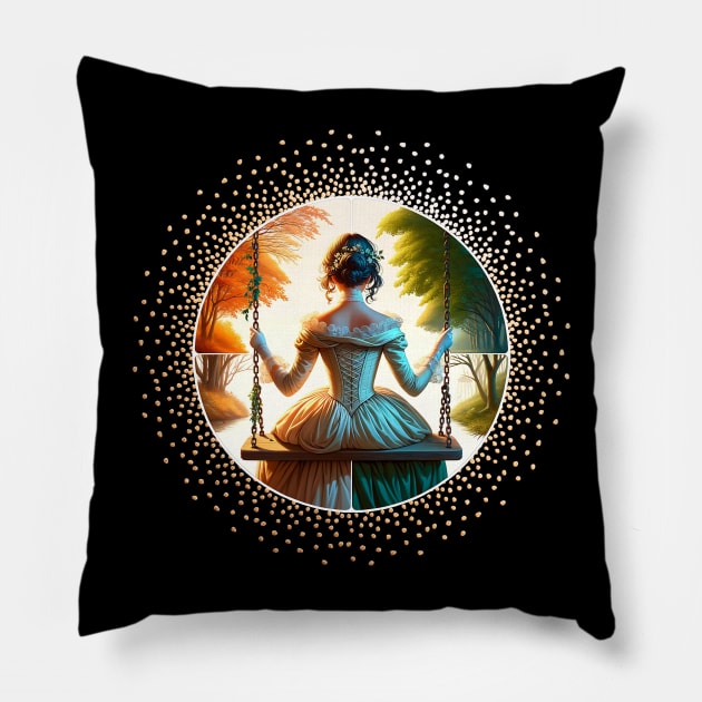 Swing through the seasons Regency Era Pillow by MiniRex