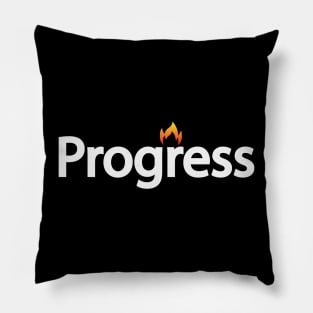 Progress artistic typographic design Pillow