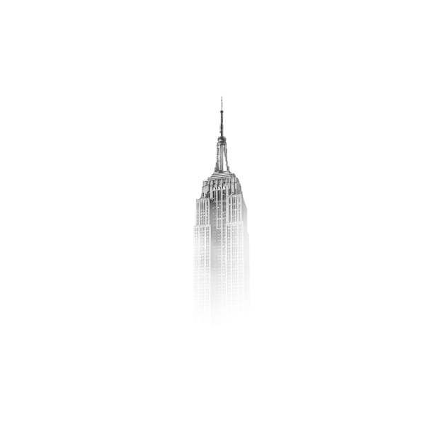 Wistful monochrome Empire State Building by RoseAesthetic