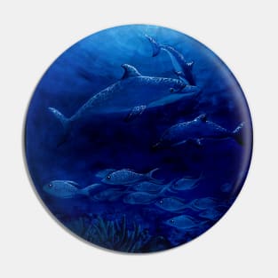 Dolphins Underwater Pin