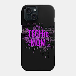 TECHie MOM Crypto Purple circuit Phone Case