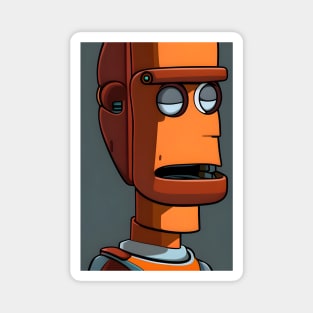 Orange talking robot Magnet