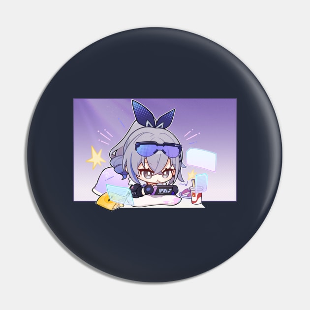 Honkai Star Rail Chibi Silver Wolf Gaming Pin by HoyoStan