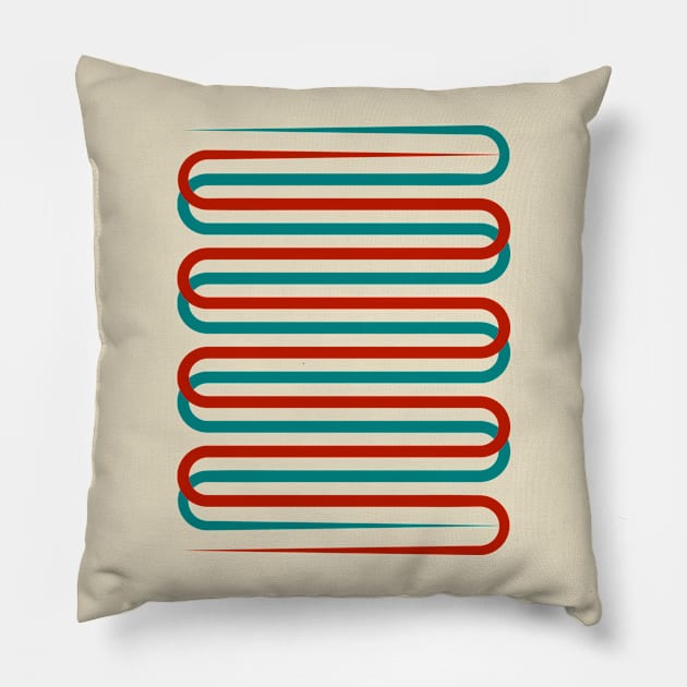 Abstract lines Pillow by Tuye Project