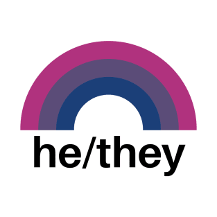 He/They Pronouns Bisexual T-Shirt