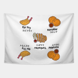 Japanese Tempura Food Explainer Tapestry