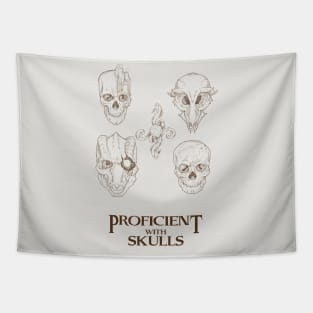 Proficient With Skulls (Double Sided) Tapestry