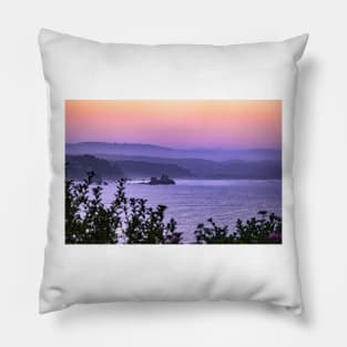 Foggy Trinidad Sunset Pillow