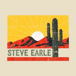 Steve Earle / Retro Style Alt Country Fan Design T-Shirt