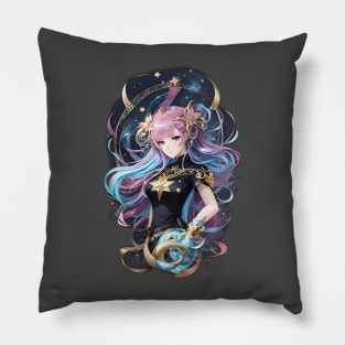 Serpent's Embrace: Enchanting AI Anime Character Art in Ophiuchus Pillow
