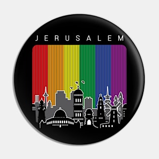 Jerusalem LGBT Flag Pin