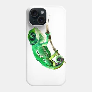 Chameleon, Baby Green Lizard Phone Case