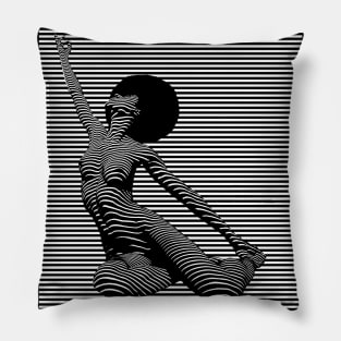 Afro Stripes Fine Art Pillow