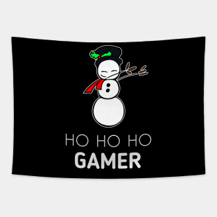 Ho Ho Ho Gamer Snowman Dabbing Tapestry