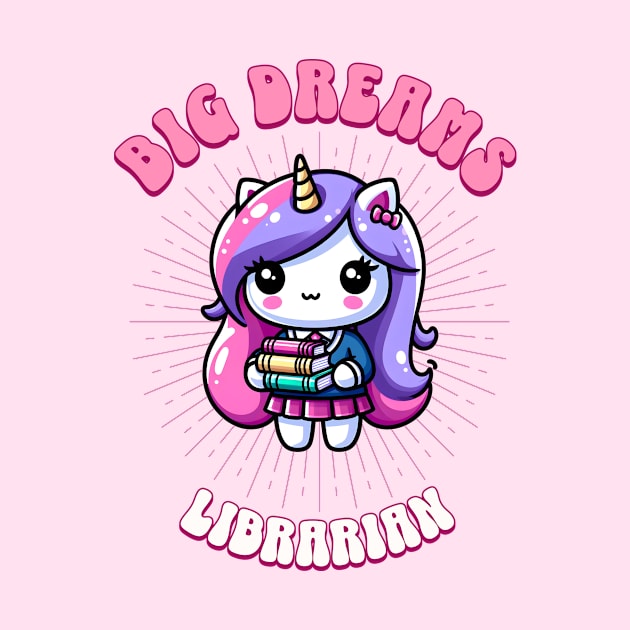 Big Dreams Librarian Unicorn | Dream Big! by Pink & Pretty