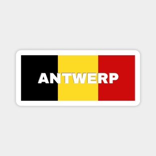 Antwerp City in Belgian Flag Magnet