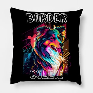 Graffiti Style - Cool Border Collie 5 Pillow