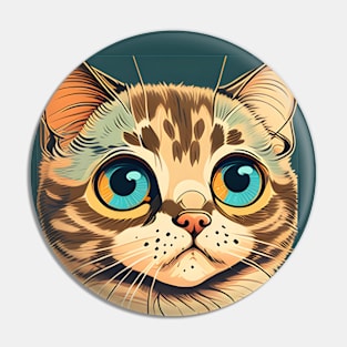 Amazing Cat Face - Funny Cats Pin