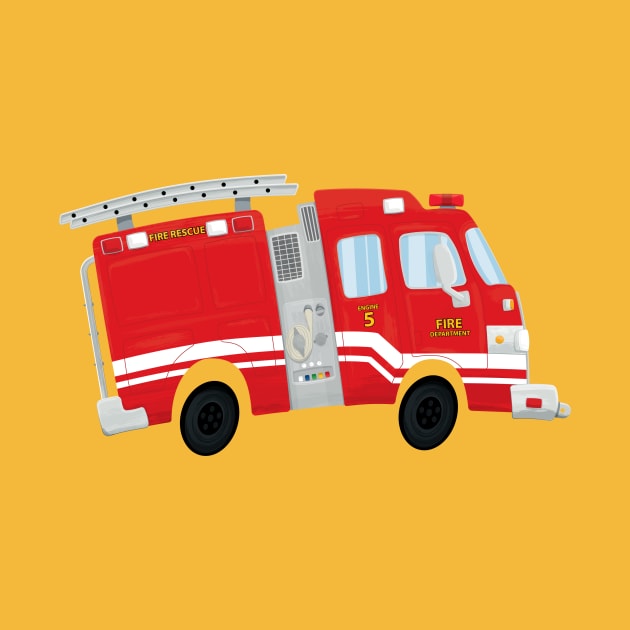 Cute Firetruck Design by NPolandDesigns