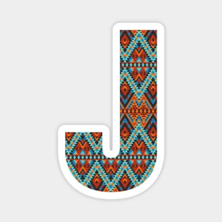 Letter J- boho design Magnet