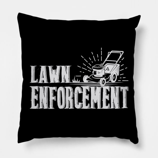 Lawn Enforcement Officer - Gardening Lawn Mower Pillow by Quote'x