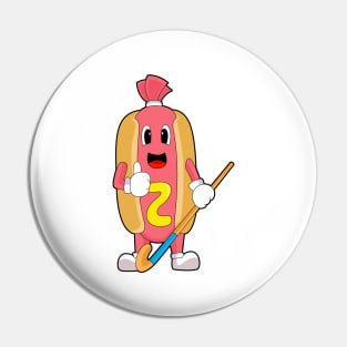 Hotdog Hockey Hockey stick Pin