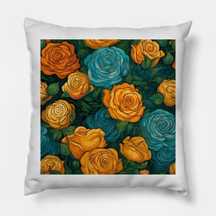 Van Gogh Roses Pattern 7 Pillow