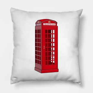 Red English Phone booth Pillow