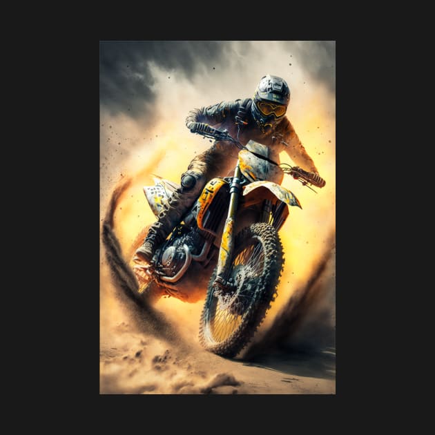 Dirt bike rider on mars CGI style by KoolArtDistrict