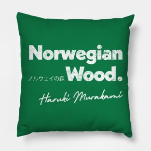 Haruki Murakami - Norwegian Wood // Retro Fan Art Design Pillow