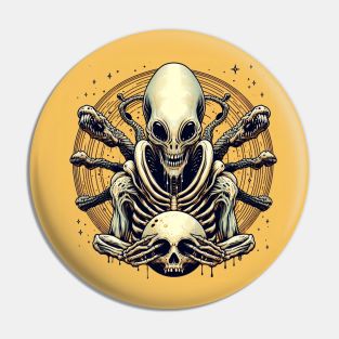 Aliens art Pin