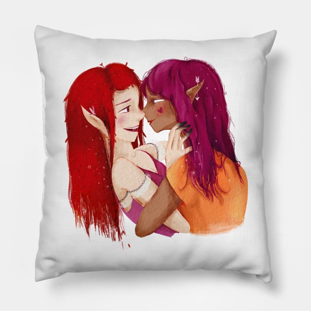 The Lovers Pillow by chezcleophee