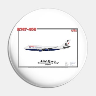 Boeing B747-400 - British Airways "Rendezvous / Hong Kong" (Art Print) Pin