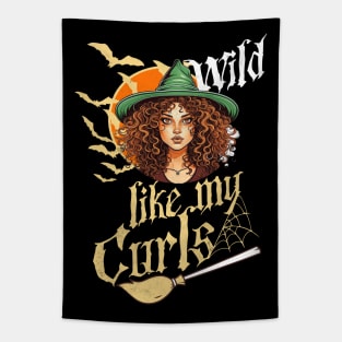 Wild like my curls Halloween Tapestry