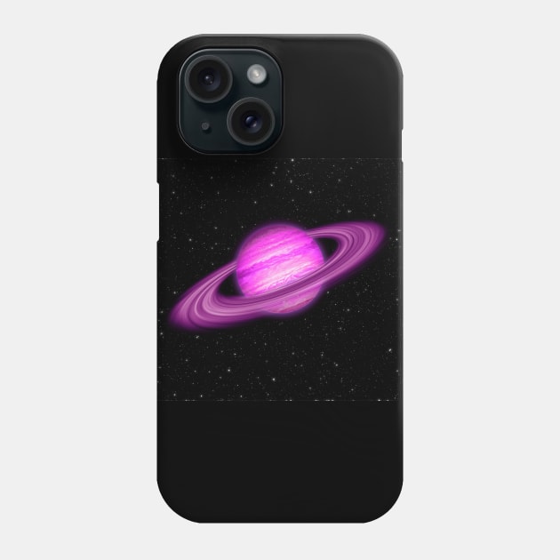 Pink Jupiter Planet Phone Case by The Black Panther