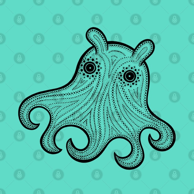 Cute Flapjack Octopus drawing for sea animal lovers by Green Paladin