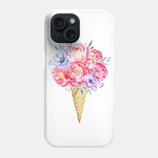 Flowers in waffle cone, Hello summer! Phone Case