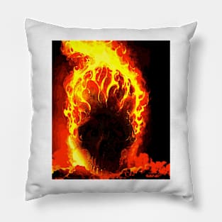 SKULL ON FIRE Pillow