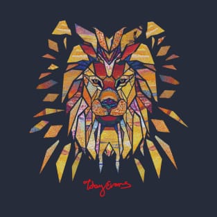 Geometric Lion Art collage T-Shirt