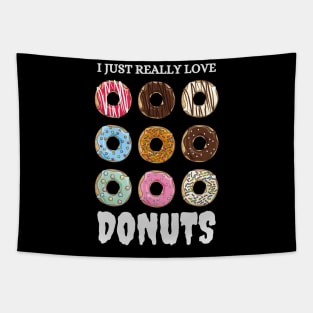 I Just Really Love Donuts Colorful Tapestry