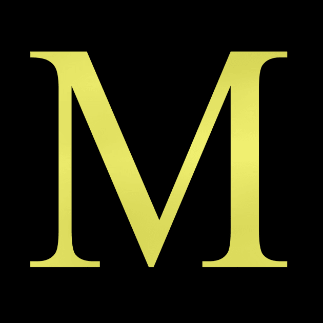 The Letter M in Shadowed Gold by ArtticArlo