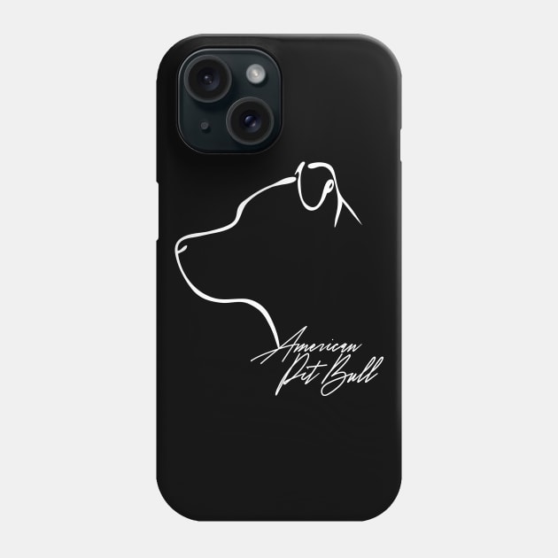 Proud American Pit Bull profile dog lover Phone Case by wilsigns