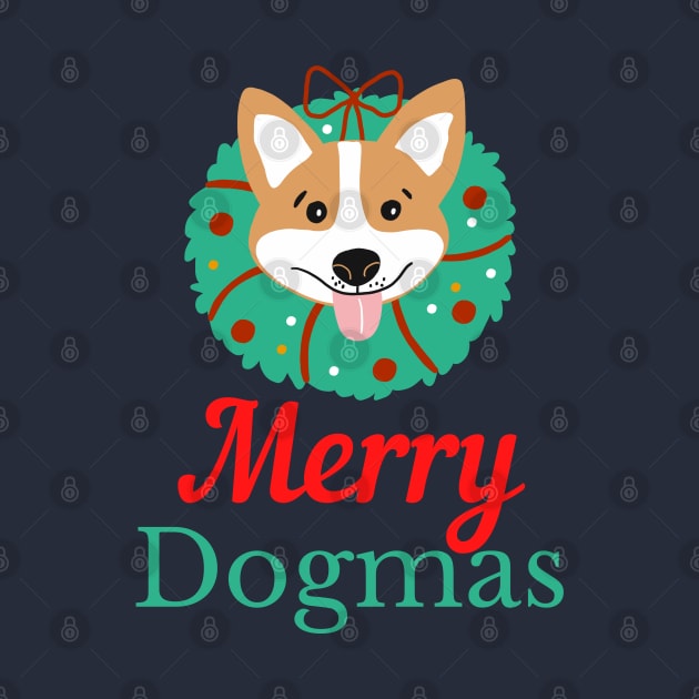 Merry Dogmas | Cute Christmas Dog by Ms Ruth