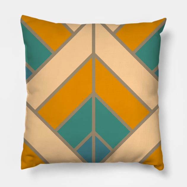 Geometric Pattern: Art Deco Diamond: Lily Pillow by Red Wolf