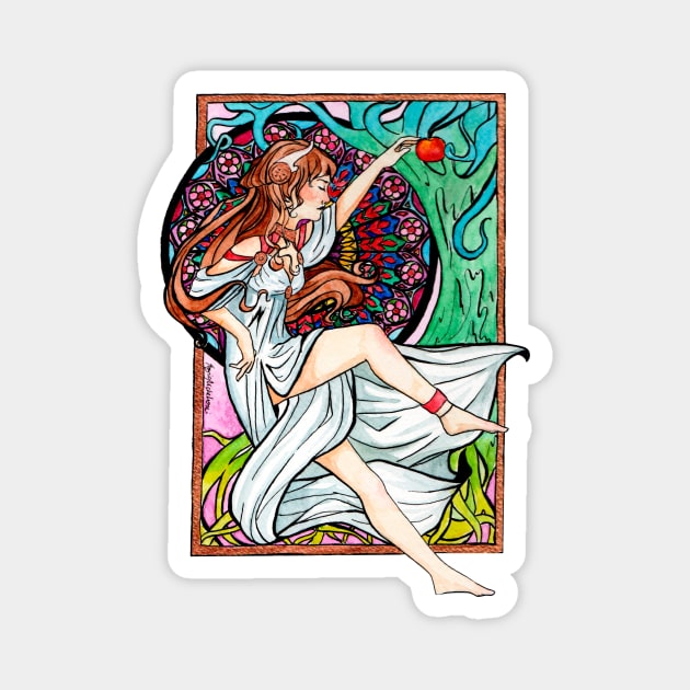 Eve Art Nouveau Magnet by raspberrysatan