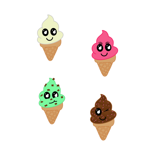 Cute Kawaii Icecream Selection Pack by DesignsBySaxton